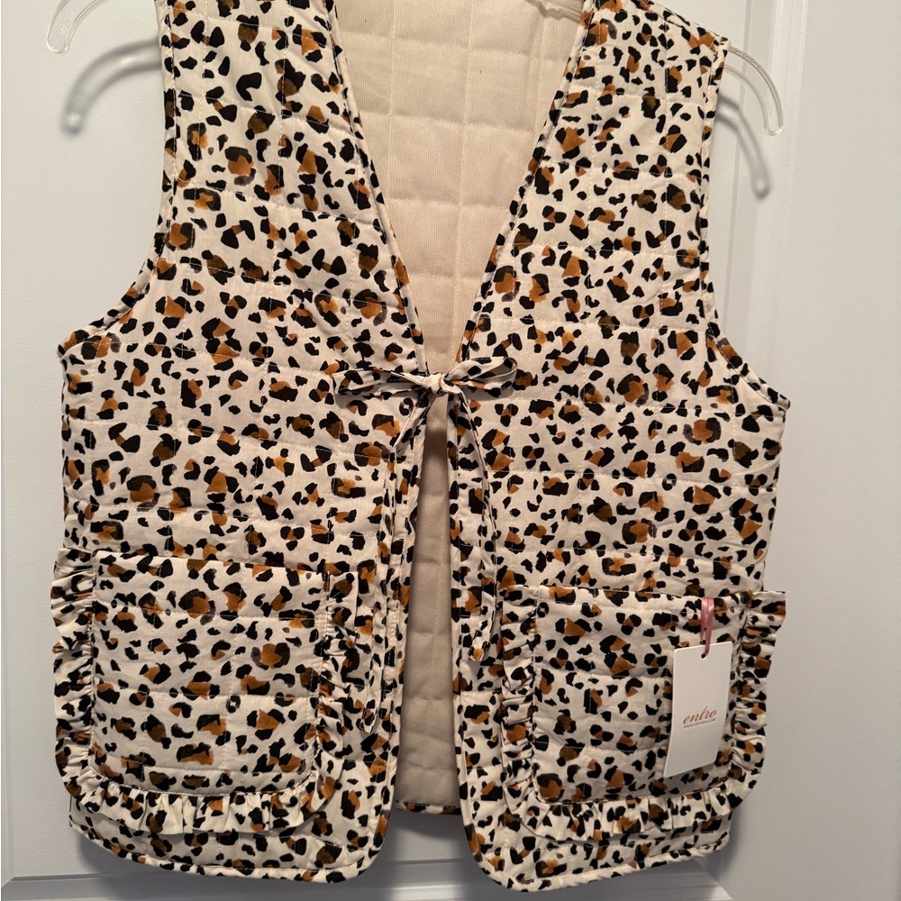 Entro Animal Print Quilted Vest